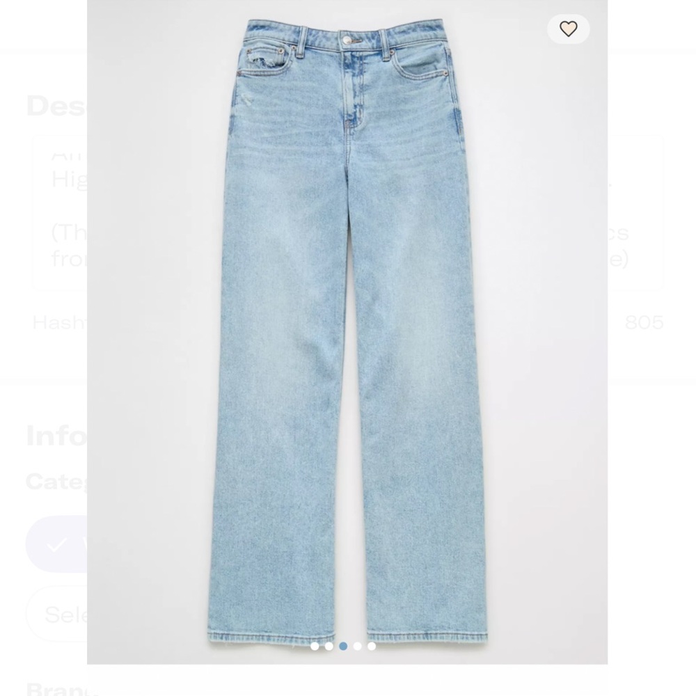 American Eagle Outfitters Light Blue Straight Leg Jeans